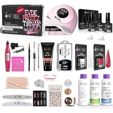Protez Tırnak Seti &amp; Kalıcı Oje &amp; Nail Art Seti (Poly Jel)