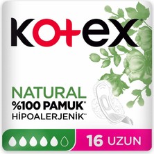 Mey İthalat Kotex Natural Ultra Süper Ekonomik Uzun 16'lı 1 Paket