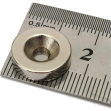 Hobialem 10 Adet - Havşa Delikli, Neodyum Mıknatıs, 15X3 Mm, Çok Güçlü Magnet