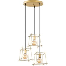 Model Taçlı LED Avize 3 Renk Işık Beyaz Gün Işığı Sarı Siyah Kasa Alüminyum Gövde Modern
