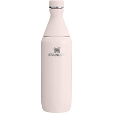 Stanley All Day Slim Soğuk Su Şişesi Termosu, 0.60 Litre, Pembe Kuvars (Rose Quartz) / 6 Saat So�