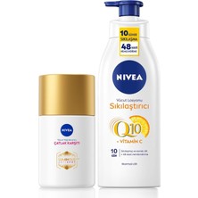Q10 Sıkılaştırıcı Vücut Losyonu 400ML, C Vitamini, LUMINOUS630 Çatlak Karşıtı Vücut Yağ