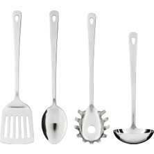 Ikea Grunka 4 Parça Mutfak Gereci Seti, Paslanmaz Çelik