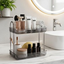 Banyo Düzenleyici Organizer Banyo Rafı (Duman Gri)