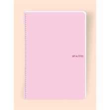 Keskin Color 16X22 cm Pastel Renk Telli Defter Çizgisiz Telli Beyaz 80 Sayfalı Plastik KAPAK,SYF83