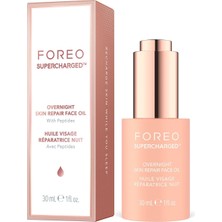 Mey İthalat Foreo Supercharged Overnight Skin Repair Yüz Yağı, Yaşlanma Karşıtı E Vitamini Serumu, Japon Kamelya Tohumu ve Avokado Yağı Ile, Tüm Cilt Tipleri, Vegan ve Hayvanlar Üzerinde Denenmemiştir, 30 ml