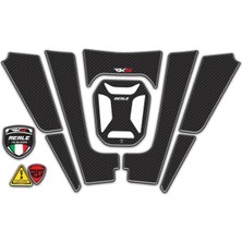 Rks Reale 125 2024-2025 Karbon Tank Pad Set Redline Grafik