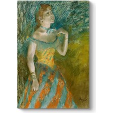 Edgar Degas - Yeşil Şarkıcı Kanvas Tablo 40 x 60