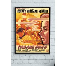 Casablanca-Kazablanka Film Afişi Çerçeveli Tablo 6 50X70CM