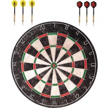 Delta Profesyonel Sisal Dart Seti 45 cm (18 Inç) Büyük Boy + 6 Dart Oku (18 Gr) Hedef Tahtası