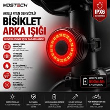 Akıllı Fren Sensörlü Bisiklet Arka Lambası