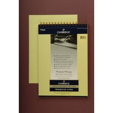 Mead Cambridge Kareli Bloknot (Tel Spiralli) A4, 70 Yaprak, Sarı
