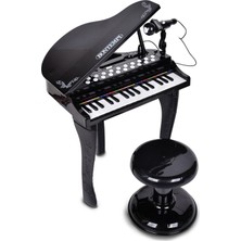 Bontempi / Elektronik Kuyruklu Piyano Mikrofon ve Tabure, Işık Efektleri, 5 Ses, 4 Ritim, 19 Şark