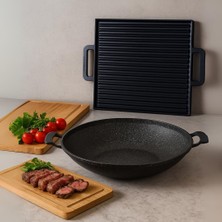 Prochef 2 Parça Döküm Izgara Gözleme Sac Tava