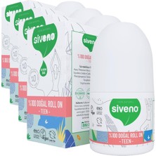 100 Doğal Roll-On Teen Genç Kız Deodorant Ter Kokusu Önleyici Bitkisel Lekesiz Vegan 50 ml 4 Pak