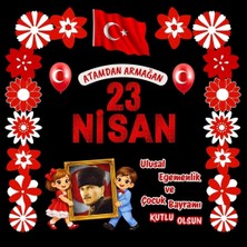 23 Nisan Çocuk Bayramı Parçalı Pano Süsü Model 01 / Okul ve Sınıf Panosu Figür Seti
