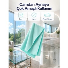 Hsc Bilişim 40X60 Mikrofiber Cam Temizlik Bezi Iz ve Tüy Bırakmayan Profesyonel Cam Silme Bezi