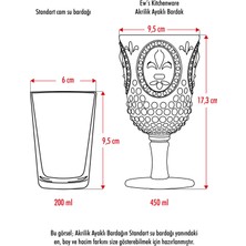 Bezos Akrilik Yeşil 6'lı Kadeh & Su Meşrubat Kahve Yanı Bardağı 450 ml ( Cam Değildir )