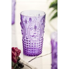 Bezos Akrilik Mor 6'lı Uzun Bardak & Su Meşrubat Bardağı 750 ml ( Büyük Boy & Cam Değildir )