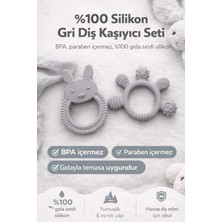 CKM Silikon 2li Bebek Diş Kaşıyıcı Tavşan Model Parmak Model Dişlik