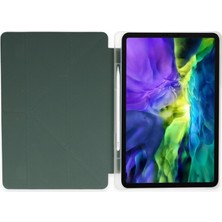 Bezos iPad Pro 11 (2018) Kılıf Kalemlikli Mars Tablet Kılıfı - Koyu Yeşil