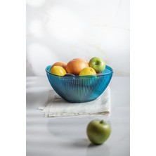 Bezos Akrilik Barok Aquamarin Büyük Kare Meyve & Salata Kasesi & Karıştırma Kabı / 3,3 Lt (Cam Değildir)