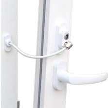 Netodak Çelik Halatlı Kilit Pvc Pencere Emniyet Çocuk Güvenlik Kilidi (1 Adet)