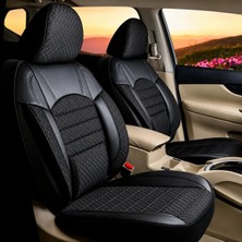 Zafaks Hyundai Accent Oto Koltuk Kılıfı Klas Petek Jakar Kumaş Deri Detaylı