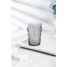 Bezos Akrilik Füme 6'lı Kısa Bardak & Su Meşrubat Kahve Yanı Bardağı 400 ml ( Cam Değildir )