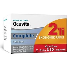 Ocuvite Complete 60 Kapsül - İkili Fırsat Paketi Omega-3, Lutein ve E Vitamini İçeren Göz Sağlığı Takviyesi