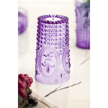 Bezos Akrilik Mor Tekli Uzun Bardak & Su Meşrubat Bardağı 750 ml ( Büyük Boy & Cam Değildir )