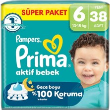 Prima Aktif Bebek Süper Paket 6 Beden 38 Adet