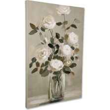 Vitale Natürmort Beyaz Güller Tablo 60*90*3.5 cm AK.LH0001