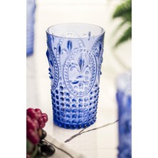 Bezos Akrilik Mavi Tekli Uzun Bardak & Su Meşrubat Bardağı 750 ml ( Büyük Boy & Cam Değildir )