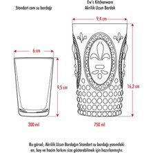Bezos Akrilik Bal Tekli Uzun Bardak & Su Meşrubat Bardağı 750 ml ( Büyük Boy & Cam Değildir )