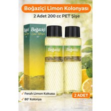 Bezos Boğaziçi Limon Kolonyası 200 cc Pet Şişe 2 Adet 80° Ferahlatıcı Limon Kokulu Kolonya