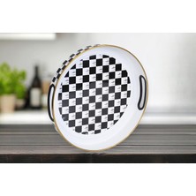 Mey İthalat Pr Home Dama Emaye Tepsi 28 cm