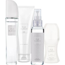 Mey İthalat Avon Pur Blanca Kadın Parfüm, Vücut Losyonu, Vücut Spreyi ve Rollon Seti