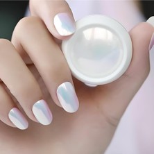 Mey İthalat Tekli Inci Tozu Protez Tırnak Nail Art Beyaz Ayna Inci Toz