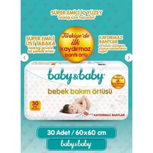 Baby&Baby Baby & Baby Alt Değiştirme Örtü Kaydırmaz 60X60 Cm. 30'lu