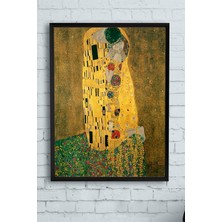 Mey İthalat Postermanya (PSTER11738) Klimt - The Kiss Sanatsal Çerçeveli Tablo (40X50CM)