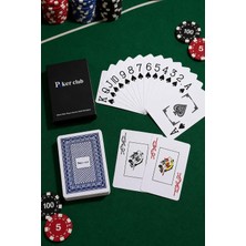 Mey İthalat Mavi Pvc Plastik Su Geçirmez Jumbo Blackjack Iskambil Oyun Kağıdı CIN642MV
