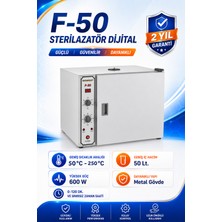 Tagesan F-50 Dijital Sterilizatör | 50 Litre Yüksek Kapasiteli Kuru Hava Sterilizatörü, Profesyonel Klinik ve Güzellik Merkezi Kullanımına Uygun