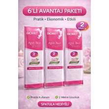 Bezos Biowet Ağda Bezi 2 Metre Spatula Hediyeli Epilasyon Bezi Dayanıklı Tüy Dökme Bezi 6 Paket