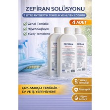 Bezos Zefiran Solüsyonu 1 Litre 4 Adet Set Antiseptik Hijyen ve Çok Amaçlı Temizlik Solüsyonu