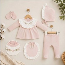 Pembe Kız Bebek Zıbın Seti 5'li