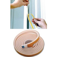 Kuzgun Ticaret 9 Metre Pencere Izolasyon Bandı Yapışkanlı Cam Yalıtım Süngeri Rüzgar Soğuk Kesici Pimapen Fitili
