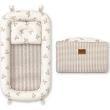 NGN Collection Katlanabilir Babynest Anne Yanı Baby Nest %100 Pamuk Bebek Yatağı Çıkarılabilir Yıkanabilir Kılıflı Yenidoğan Nest
