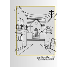 Mey İthalat Sketchbook: City Street Scene, Large 8.5" x 11", 110 Pages, Perfect For Everyone, Crayons, Pencils, Drawing And Sketching