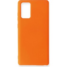 Kuzgun Ticaret Samsung Galaxy Note 20 Kılıf Nano Içi Kadife Silikon - Turuncu